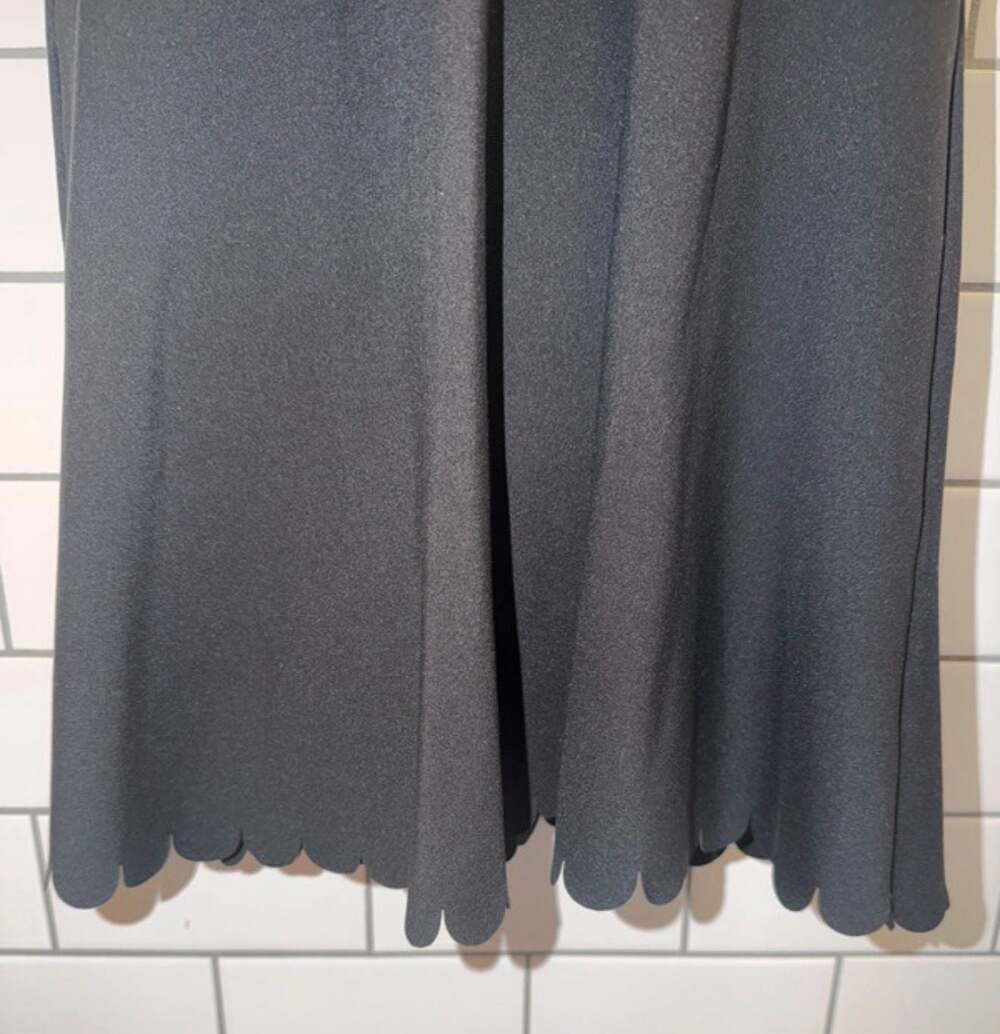🖤 AQUA Black Scallop Trim Fit & Flare Dress – Size Small - Picture 4 of 5